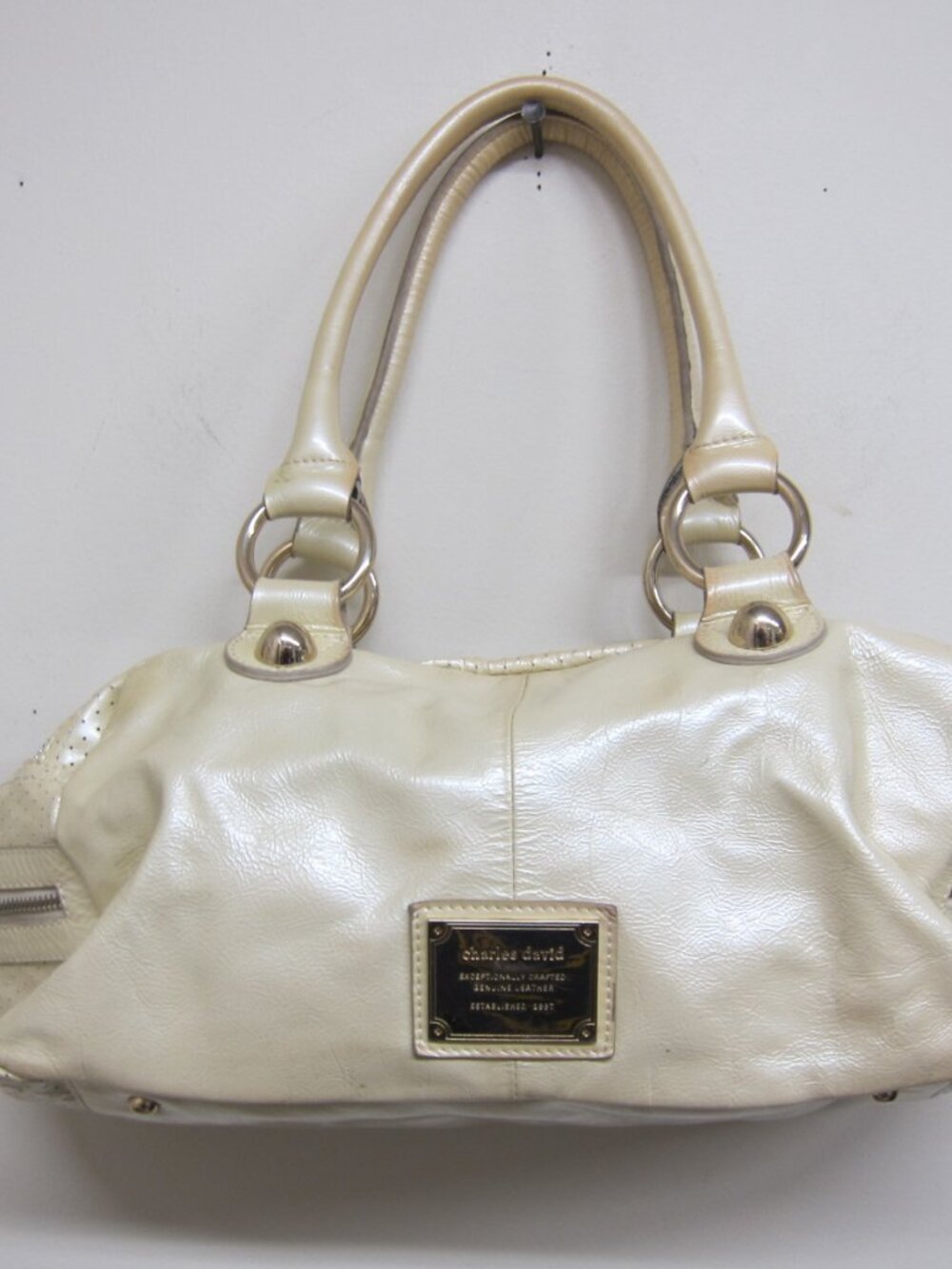 Charles David Women's Cream Colored Satchel Handbag